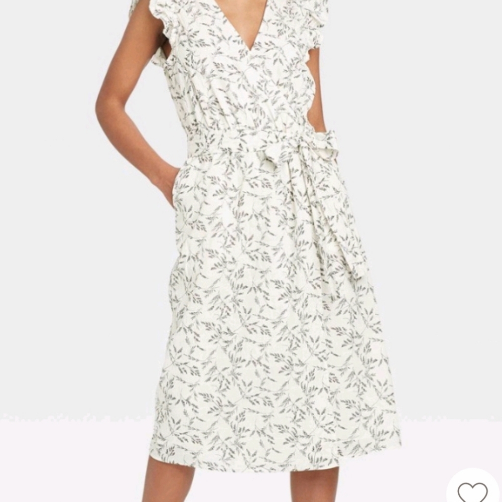 Ruffle short sleeve wrap dress Target